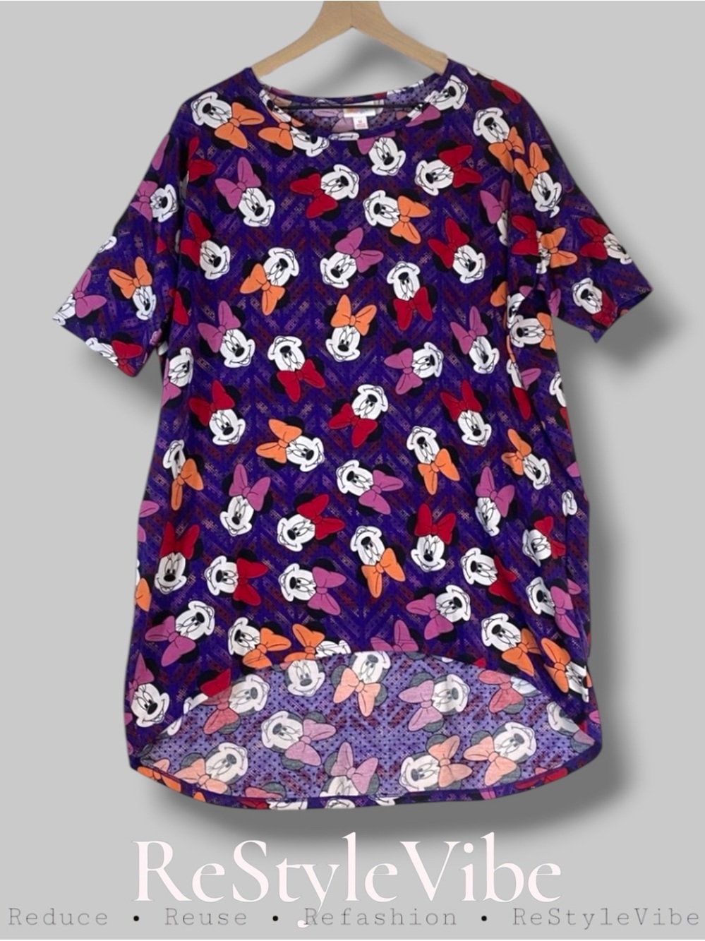 LULAROE DISNEY Women’s Size M Top Shirt T-Shirt Irma Minnie Mouse Mickey Tunic